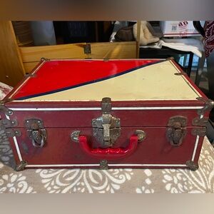 Vintage Red roller skate box 1970